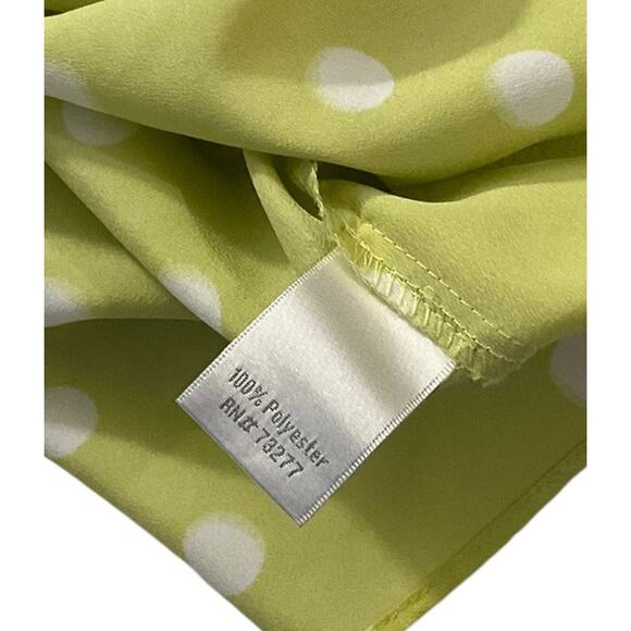 LC Lauren Conrad Green Polka Dot Back Tie Bow Shirt Women Top Size Small | 57-49 - Picture 3 of 6